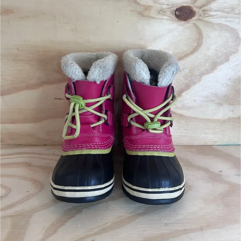 Sorel - Insulated - Winter Boots - Pink/Black - Little Girl's - 13 - NC1880-600